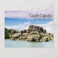 Carte postale du lac Sylvan du Dakota du Sud