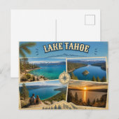 Carte postale du lac Tahoe (Devant / Derrière)