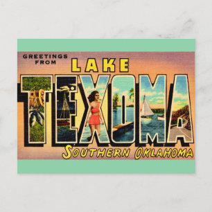 Carte postale du lac Texoma Oklahoma