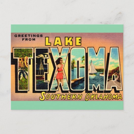Carte postale du lac Texoma Oklahoma (Devant)