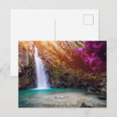 Carte postale du lagon de Crystal Waterfall (Devant / Derrière)