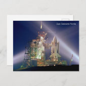 Carte postale du lancement de fusée à Cap Canavera (Devant / Derrière)
