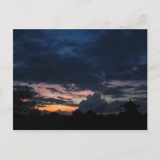 Carte postale du lever de soleil à Bali (Devant)