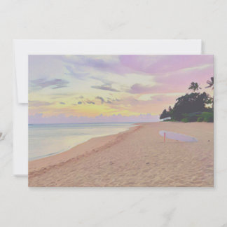 Carte postale du lever de soleil à Haena, Hawaï