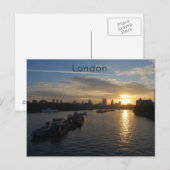 Carte postale du lever de soleil à Londres (Devant / Derrière)