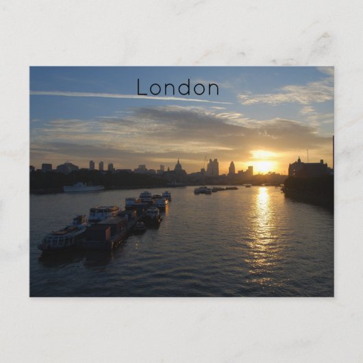 Carte postale du lever de soleil à Londres (Devant)