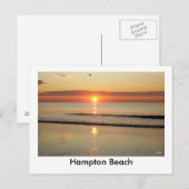 Carte postale du lever de soleil de Hampton Beach (Devant / Derrière)