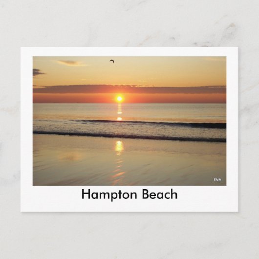 Carte postale du lever de soleil de Hampton Beach (Devant)