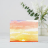 Carte postale du lever et du coucher de soleil dor (Debout devant)