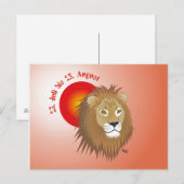 Carte postale du lion (Devant / Derrière)