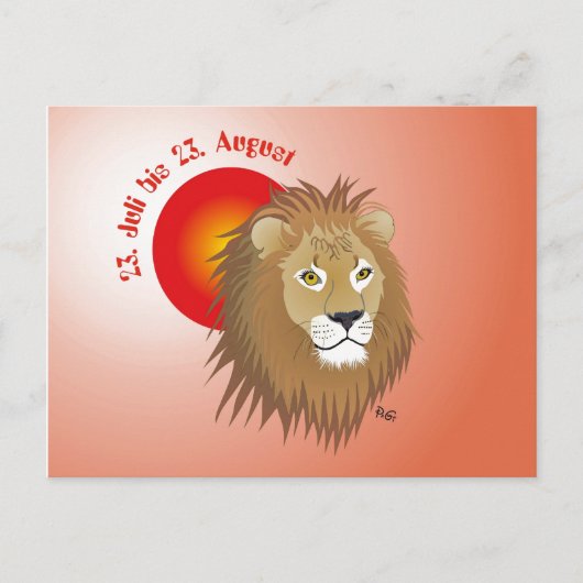 Carte postale du lion (Devant)