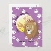 Carte postale du lion (Devant / Derrière)