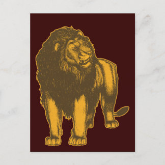 Carte postale du lion fier