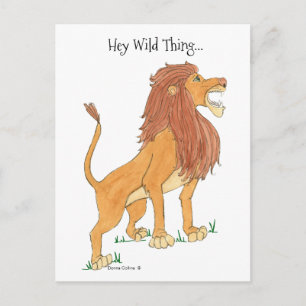 Carte postale du lion sauvage