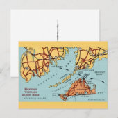 Carte postale du littoral de Martha's Vineyard (Devant / Derrière)