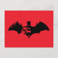 Carte postale du logo Batman et Gotham Silhouette 