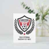 Carte postale du logo de football de couleur et te (Debout devant)