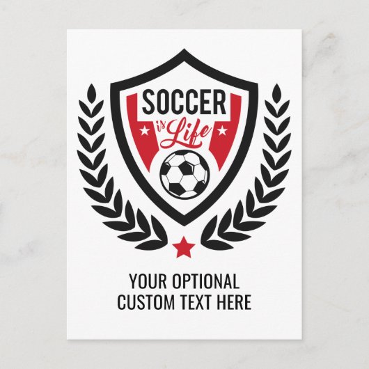 Carte postale du logo de football de couleur et te (Devant)