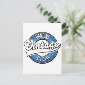 Carte postale du logo de la star de la danse vinta (Debout devant)