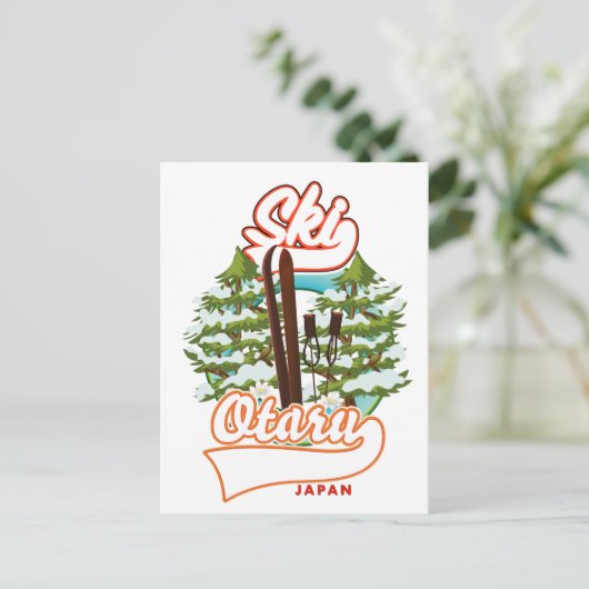 Carte postale du logo de ski de Séoul Corée du Sud (Debout devant)