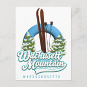 Carte postale du logo de ski d'Otis Ridge Massachu (Devant)