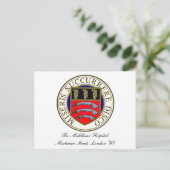 Carte postale du logo du Middlesex Hospital (Debout devant)