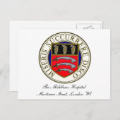 Carte postale du logo du Middlesex Hospital (Devant / Derrière)
