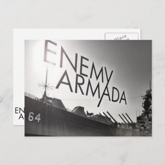 Carte postale du logo du navire Enemy Armada (Devant / Derrière)