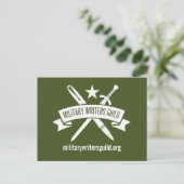 Carte postale du logo MWG, Olive Drab (Debout devant)