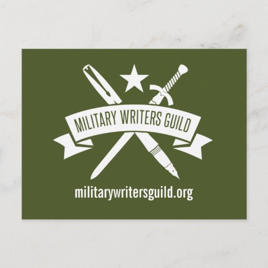 Carte postale du logo MWG, Olive Drab (Devant)