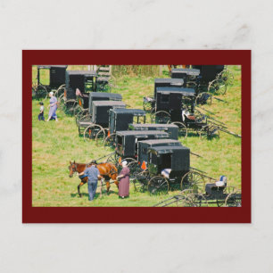 Carte postale du lot de stationnement de buggy