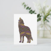 Carte postale du loup de printemps (Debout devant)