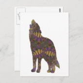 Carte postale du loup de printemps (Devant / Derrière)