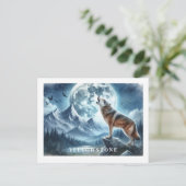 Carte postale du loup de Yellowstone (Debout devant)