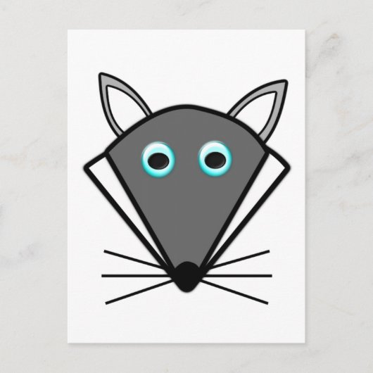 Carte postale du loup d'Halloween (Devant)