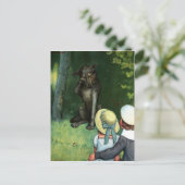 Carte postale du loup du petit chaperon rouge (Debout devant)