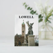 CARTE POSTALE DU LOWELL MASSACHUSETTS CITY HALL (Debout devant)