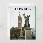 CARTE POSTALE DU LOWELL MASSACHUSETTS CITY HALL (Devant / Derrière)