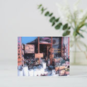 Carte postale du magasin grec (Debout devant)