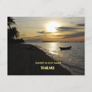 Carte postale du marché flottant en Thaïlande