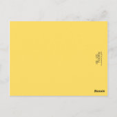 Carte postale du Mariage photo Jaune tendance Merc (Dos)