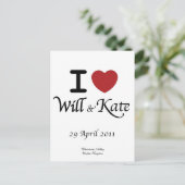 Carte postale du Mariage royal (Debout devant)