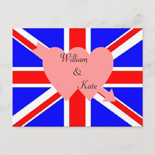 Carte postale du Mariage royal William et Kate (Devant)