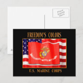 Carte postale du Marine Corps américain (Devant / Derrière)
