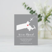 Carte postale du Massachusetts de l'État de déména (Debout devant)