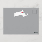 Carte postale du Massachusetts de l'État de déména (Dos)