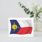 Carte postale du mât de drapeau de l'île de Wake (Debout devant)