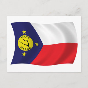 Carte postale du mât de drapeau de l'île de Wake