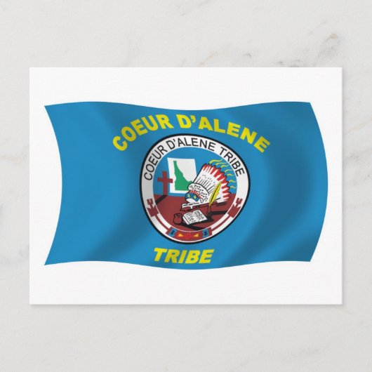 Carte postale du mât du drapeau de Coeur d'Alene (Devant)