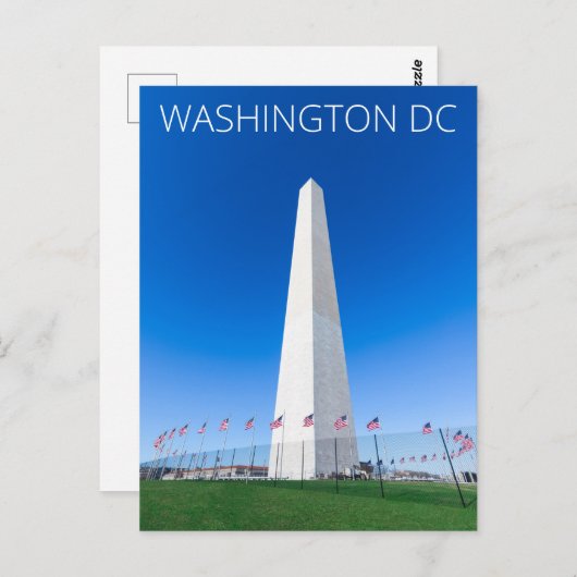 Carte postale du Mémorial de Washington DC (Devant / Derrière)